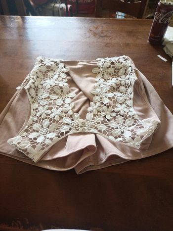 Combi short avec dentelle