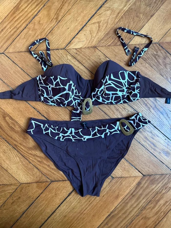 Neuf magnifique maillot de bain 2 pièces Darjeeling taille 38/90C - photo numéro 6