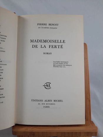 Pierre Benoît, Mademoiselle de la ferté, C6