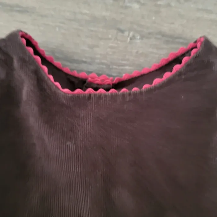 Jacadi - robe velours chocolat 6 mois - photo numéro 3
