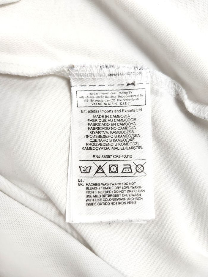 T-shirt Adidas Manches Courtes Blanc - Taille 14-15 Ans (US XL) - photo numéro 5