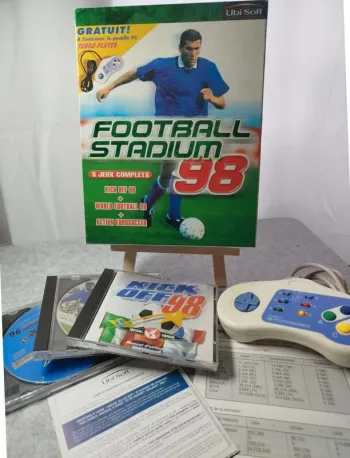Coffret Collector Jeux Football Stadium 1998 Complet avec manette et notice Retro Gaming Vintage