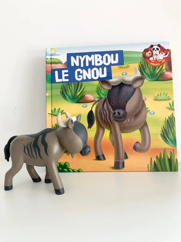 Nymbou le gnou - 📚 livre avec figurine. altaya De agostini. collection “Mes animaux du zoo”