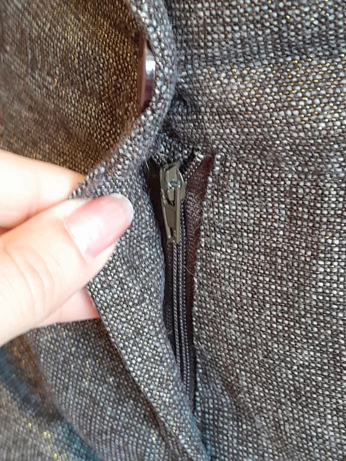 Short hiver taille haute T40 gris et dorée MYSTIC - photo numéro 7