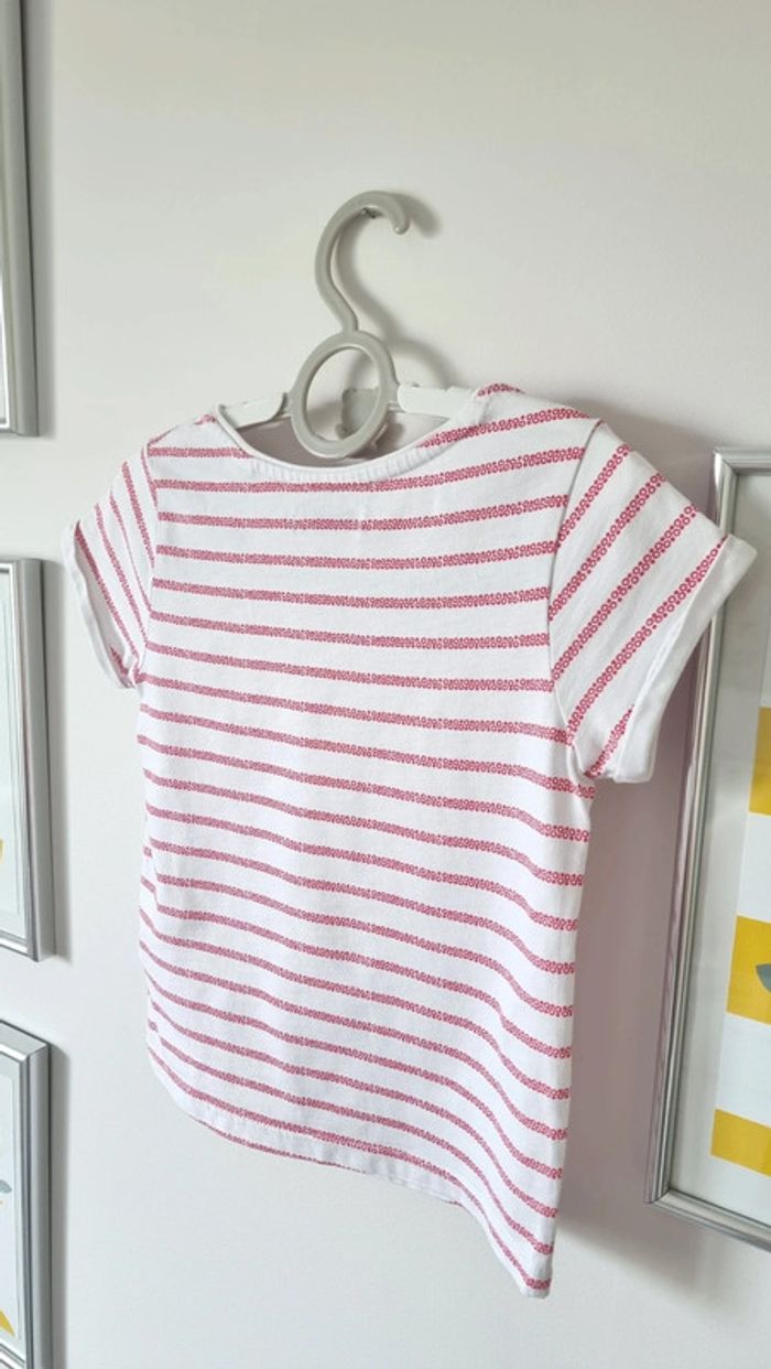 Tshirt okaidi dream rayures taille 4ans comme neuf - photo numéro 2