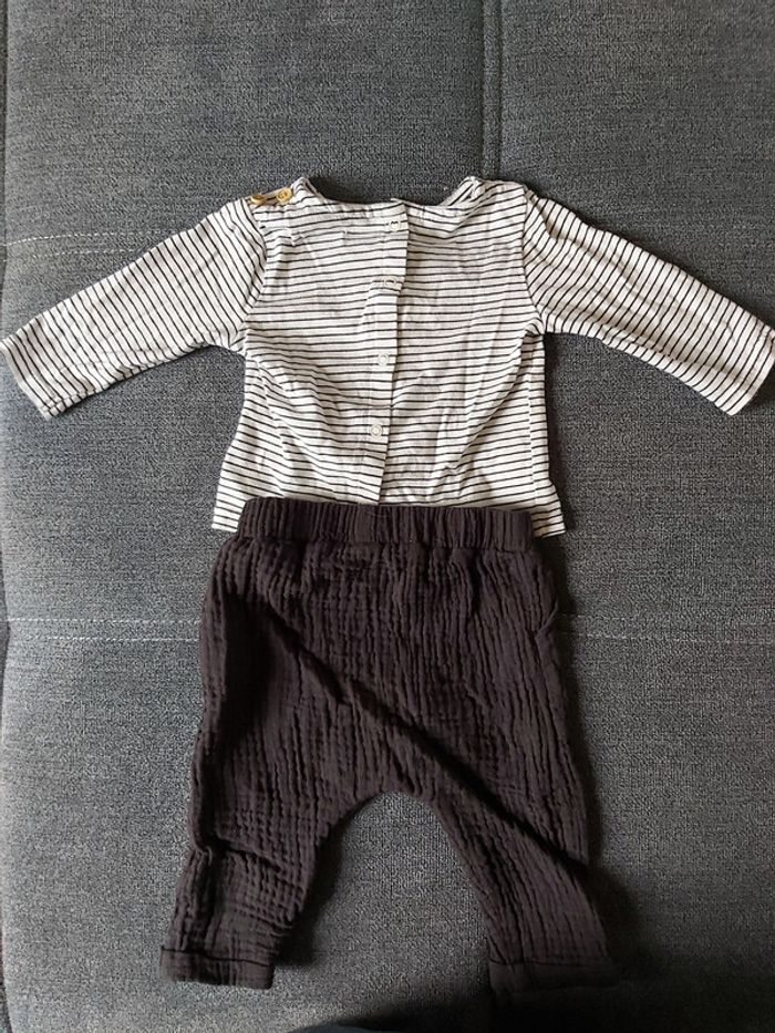 ensemble tee-shirt manche longue et pantalon - photo numéro 2