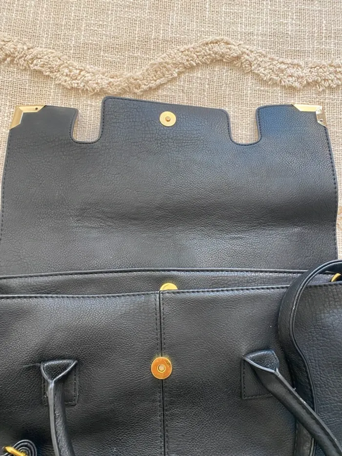 Grand sac noir et doré pieces - photo numéro 9