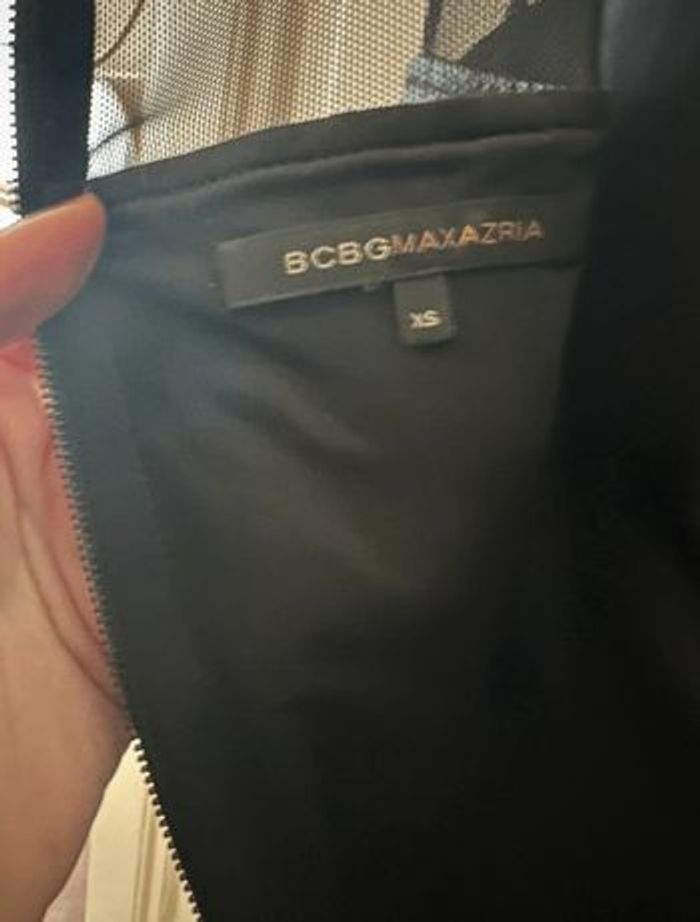 Robe sans manches simili-cuir et drapé taille 34 - BCBGmaxazria - photo numéro 2