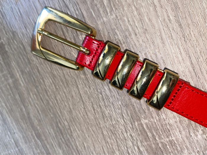 Ceinture en cuir rouge - photo numéro 7