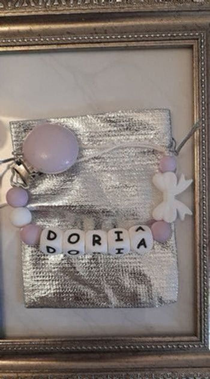 Attache tétine personnalisé avec adaptateur et pochette cadeau - photo numéro 2