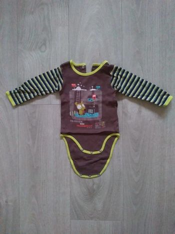 Body manches longues DPAM marron 12 mois