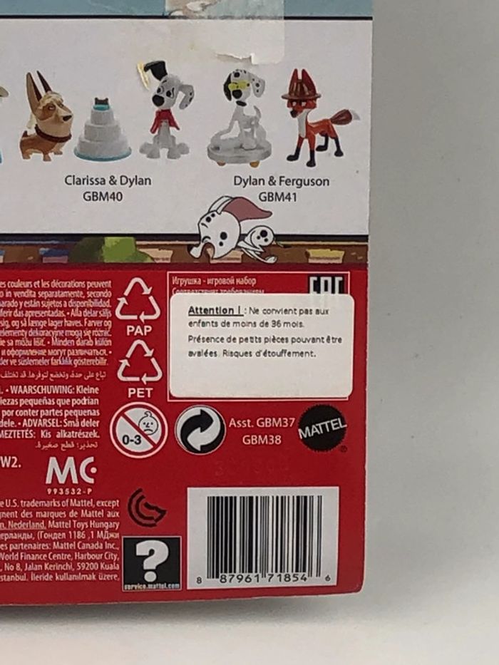 Coffret Figurines Disney les 101 Dalmatiens pack pompier Mattel neuf - photo numéro 3