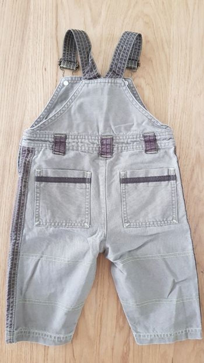 Salopette Sergent Major gris beige 12 mois - photo numéro 6