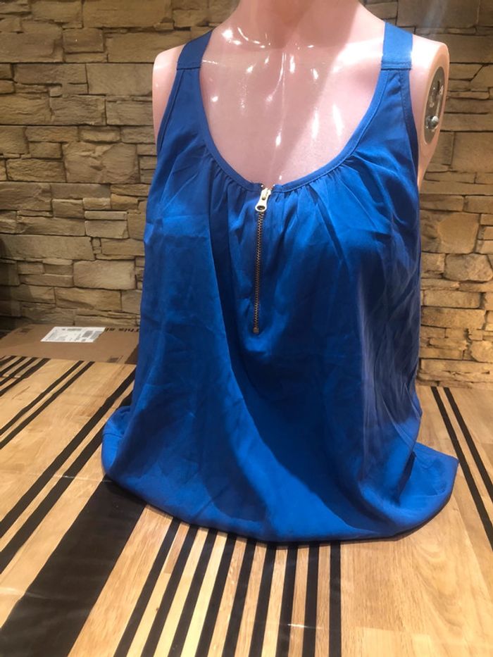 Débardeur bleu taille L