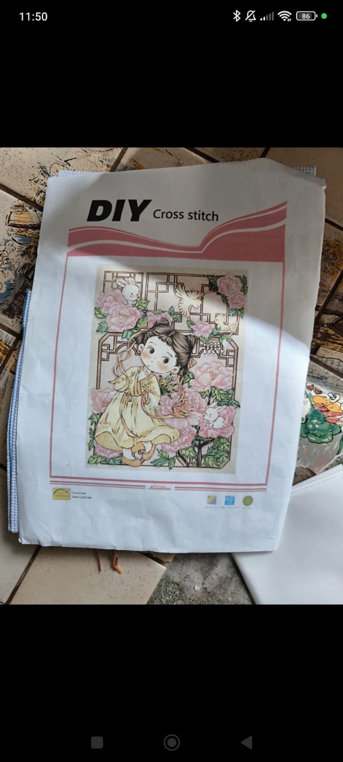 Kit de broderie petite fille