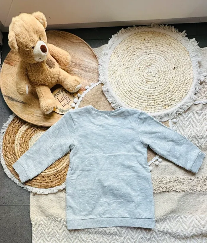 Robe Vertbaudet grise Paris 18M 80cm - photo numéro 3