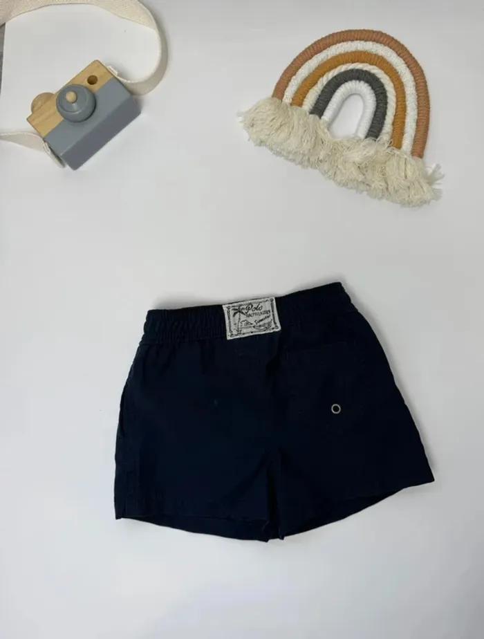 Short maillot de bain bébé garçon Ralph Lauren marine et rouge neuf - photo numéro 4