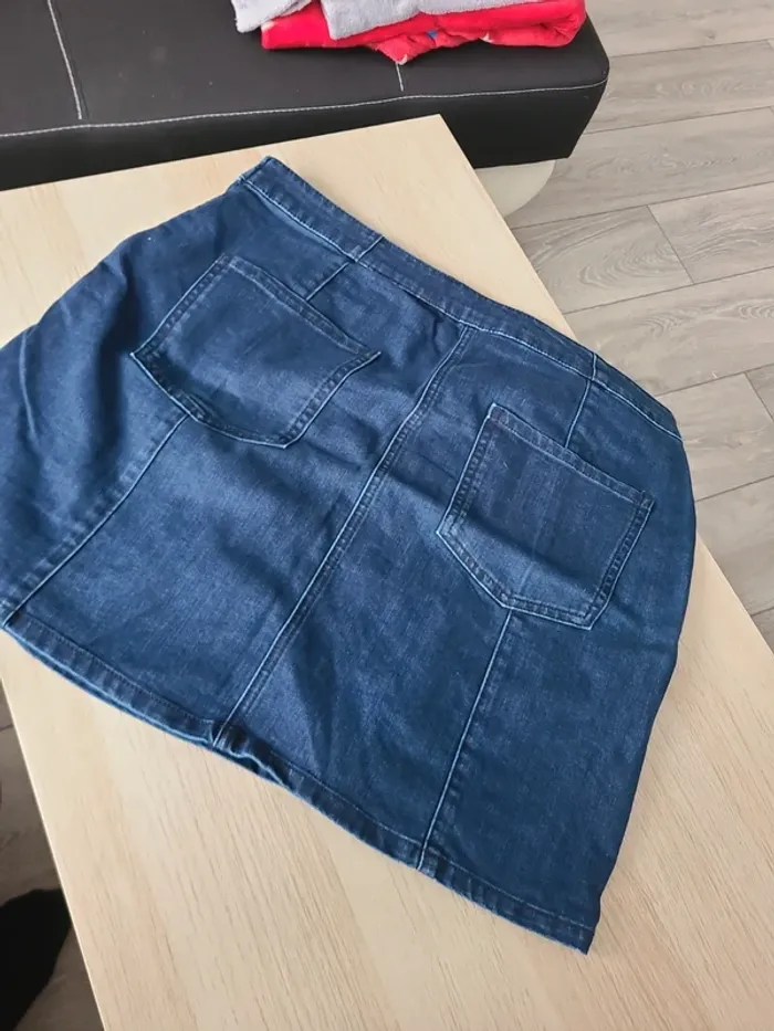 Jupe en jeans taille 46 marque Eldys - photo numéro 3