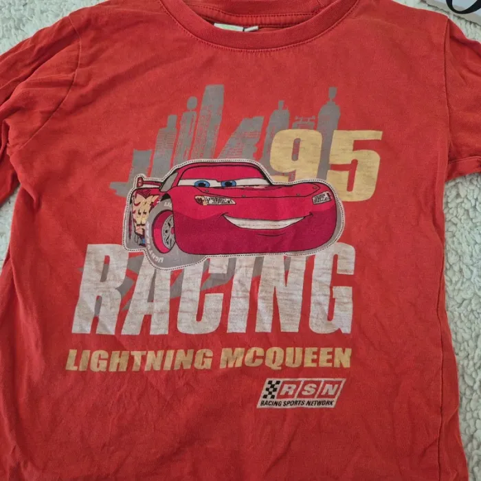 T shirt  manche longue Orange cars disney  baby  3ans - photo numéro 3
