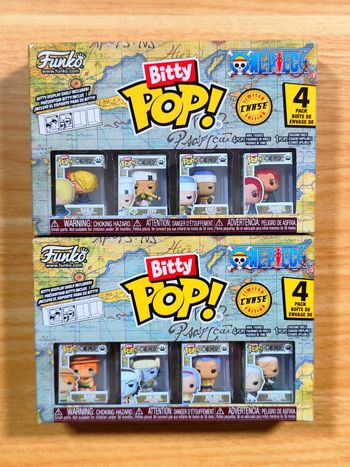 Lot 2 Boîtes Bitty Pop! One Piece - 8 Figurines dont 2 CHASE (Shanks & Smoker)