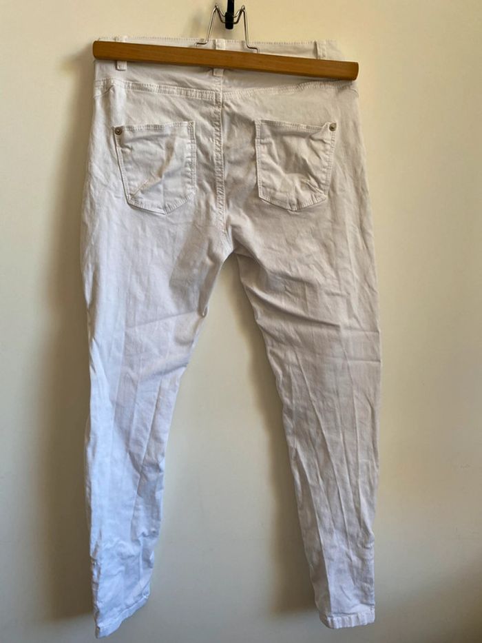 Jean blanc Camaïeu slim femme taille 36 - photo numéro 4
