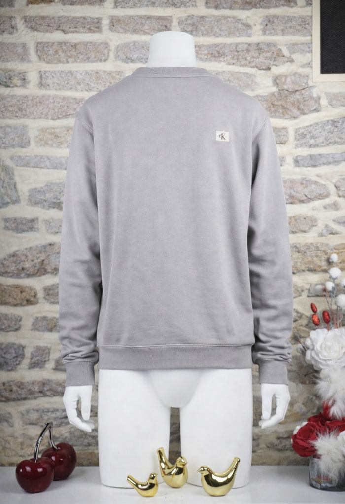 Sweat gris beige taupe gaufré Homme/ Ado taille L marque Calvin Klein 🎸