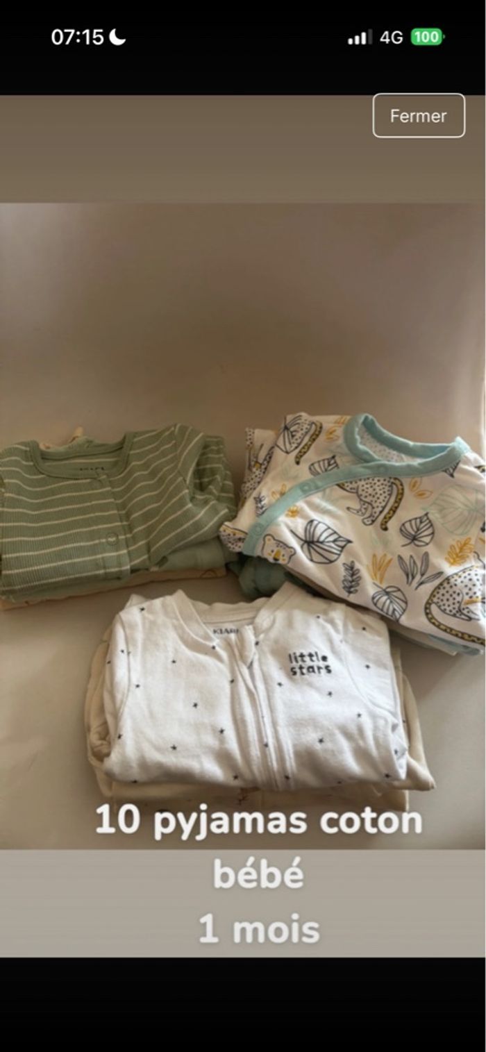 Lot pyjama coton