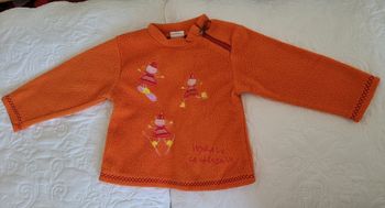 Polaire orange 12 mois
