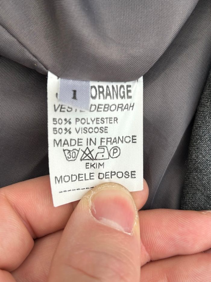 Veste blazer grise Jus d’Orange Paris – made in France, taille 1 - photo numéro 5