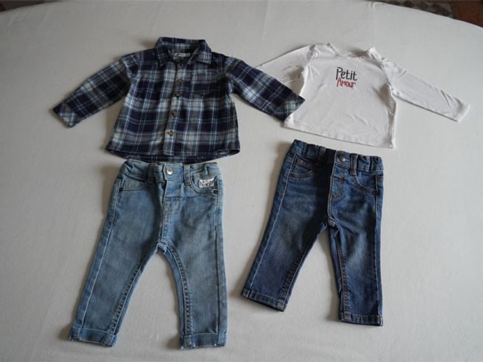 Lot de Vêtements pour garçon en 6 mois (10 pantalons + 8 hauts) - photo numéro 5