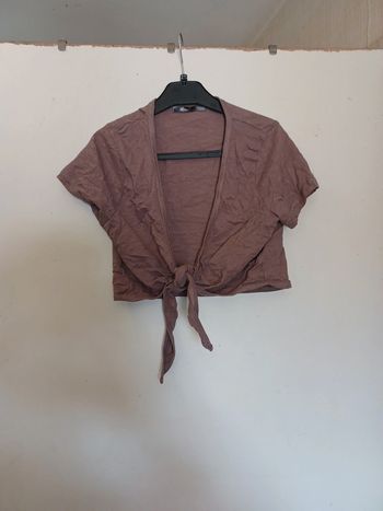 Tee shirt top court boléro S