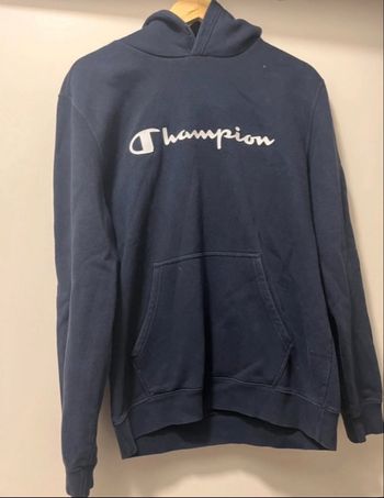 pull a capuche champion bleu marine