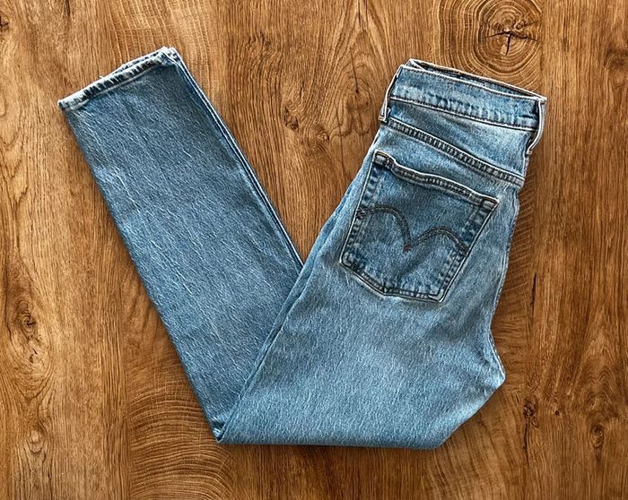 Jean/pantalon bleu Levi's Wedgie Premium, femme, taille : W 27 (36 taille française) - photo numéro 3