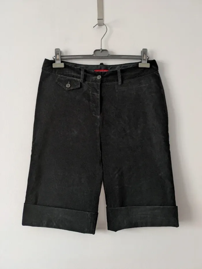 Short hiver en velours noir - Alain Manoukian - taille 42