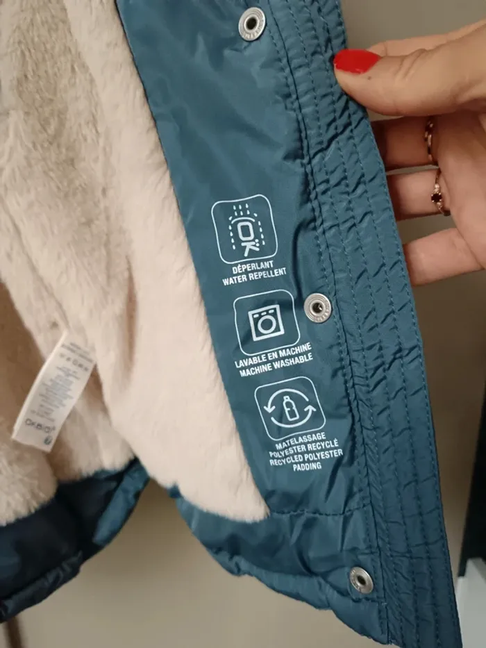 Manteau chaud hiver Okaïbi fille 3 ans 98cm neuf - photo numéro 7
