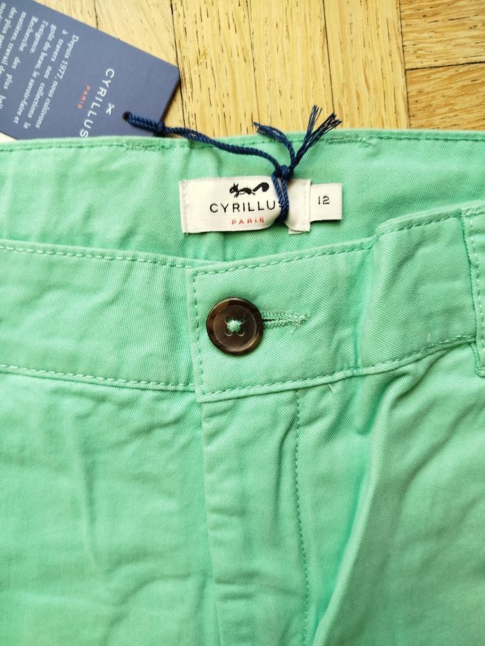 Short vert garçon 12 ans Cyrillus neuf - photo numéro 4