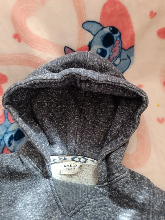 Pull a capuche tape a l'oeil taille 12 mois - photo numéro 4