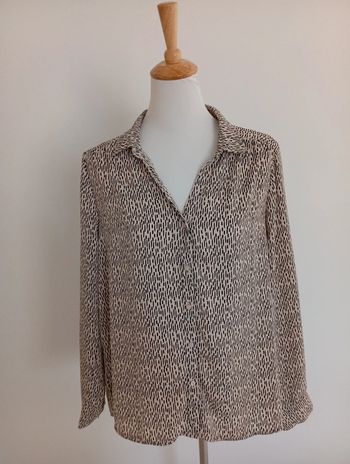 Chemise fluide noire et beige In Extenso taille 44