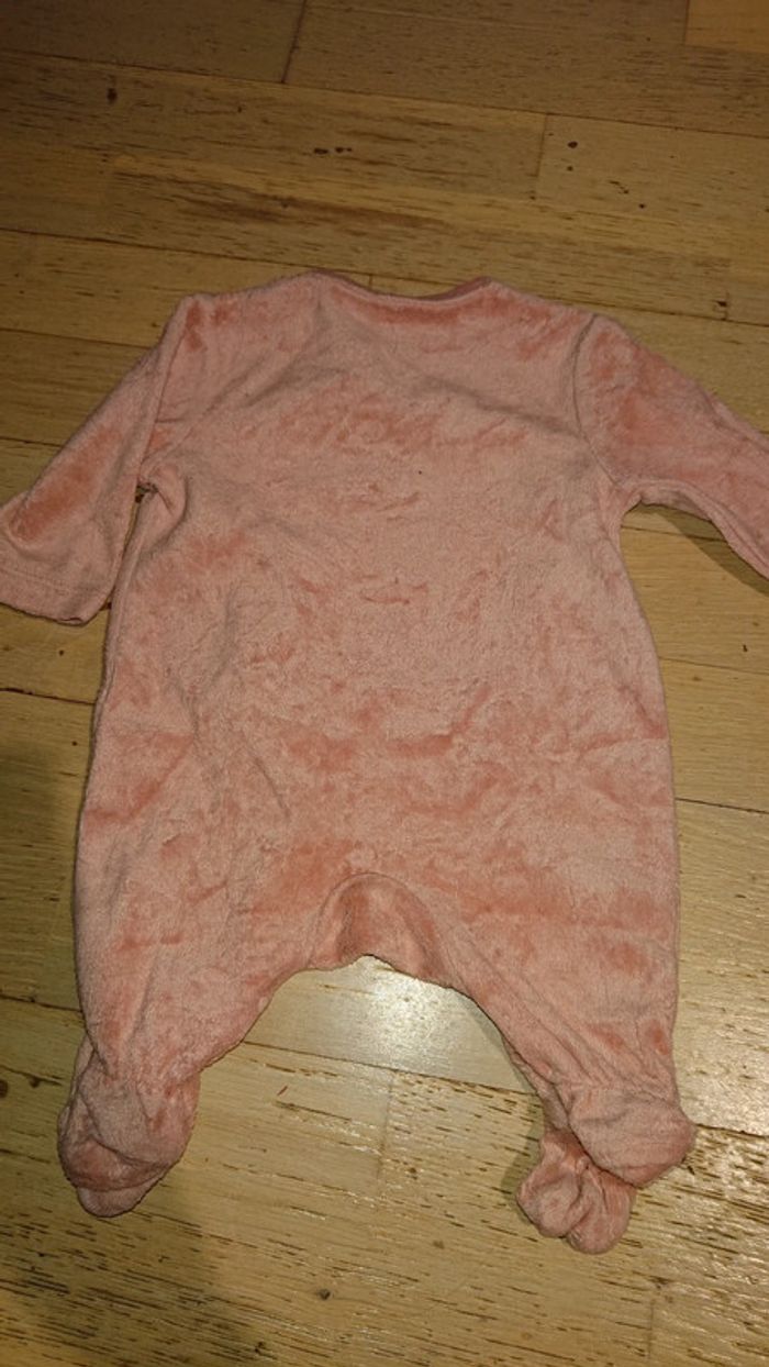 Pyjama velours corail "pan pan" 1 mois - photo numéro 2