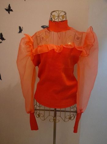 Pull corail & tulle