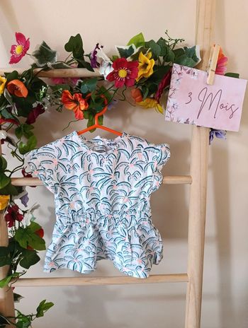 Tunique manche courte 3mois Gémo