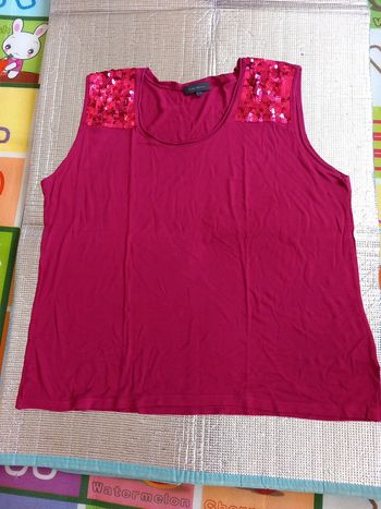 Débardeur T54 viscose Kiabi framboise