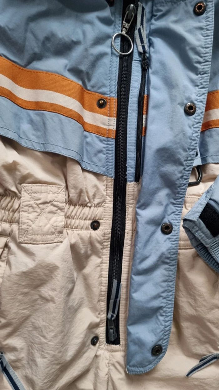 Combinaison ski Décathlon 4 ans beige bleu pleins de rangements capuche - photo numéro 4