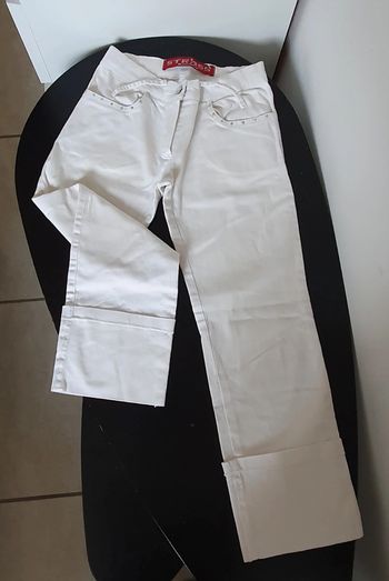 Pantacourt blanc à strass