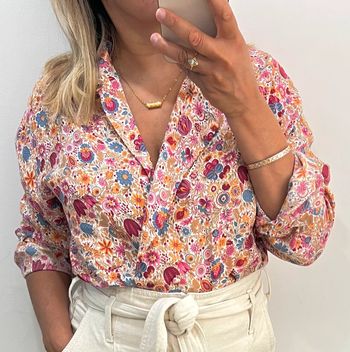 🌺 Chemise à fleurs style vintage Taille 38/40