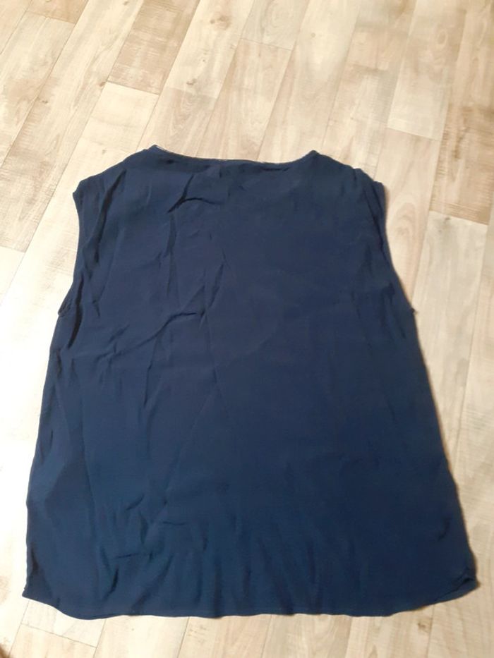Haut femme bleu marine liseré argenté taille 44 - photo numéro 7