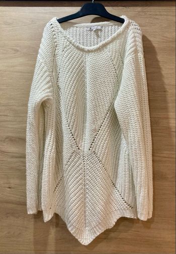 Pull blanc et argenté