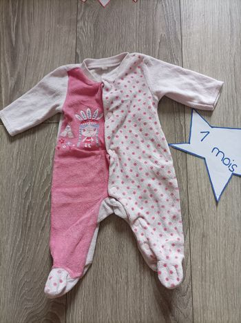 Pyjama 1 mois rose