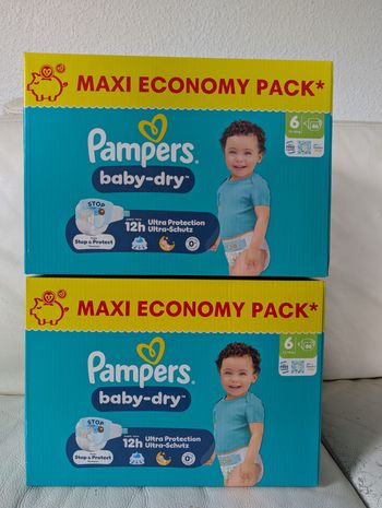 2 packs Pampers Baby Dry Taille 6