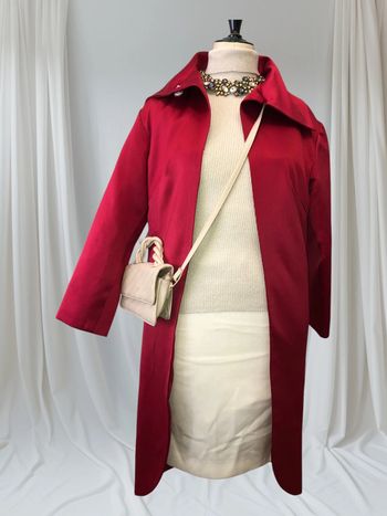 🌼Manteau rouge satiné